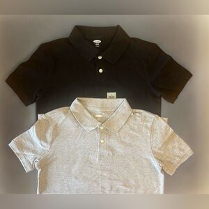 Kids Old Navy Polo Shirt 2-Pack in Black and Light Gray